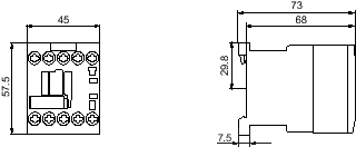 Siemens 3RT201 (Size S00) & 3RT202 (Size S0) Contactor Dimensions –  StartersandContactors.com