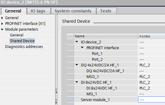 如何在STEP 7 (TIA Portal)中配置访问共享的设备及模块内部共享输入/输出（MSI/MSO）功能？