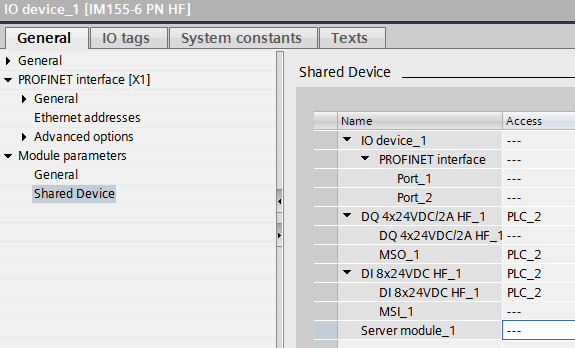 如何在STEP 7 (TIA Portal)中配置访问共享的设备及模块内部共享输入/输出（MSI/MSO）功能？