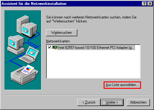 在Windows NT下，安装SIMATIC PC/PG PentiumIII的“Intel 82559 Fast Ethernet LAN on Motherboard”网卡