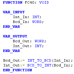 How do you convert a "BCD"-type variable into an "INTEGER", and vice versa,  in S7-... - ID: 19196438 - Industry Support Siemens