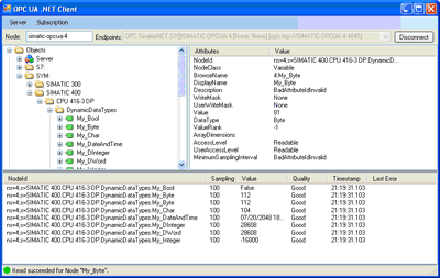 OPC UA SDK for .NET - Client / Server in C# VB.NET schnell und einfach