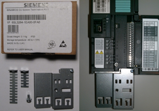 SINAMICS G120 (CU2x0x-2): 屏蔽连接套件