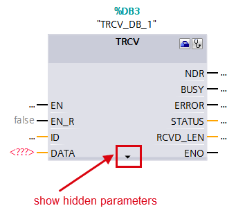调用 TRCV 指令的时候如何使能 ad-hoc 模式？