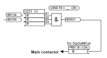 直流母线和逆变器之间中间回路元件的连接