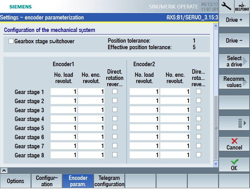 Parameterizing an encoder - SINUMERIK 840D sl Safety