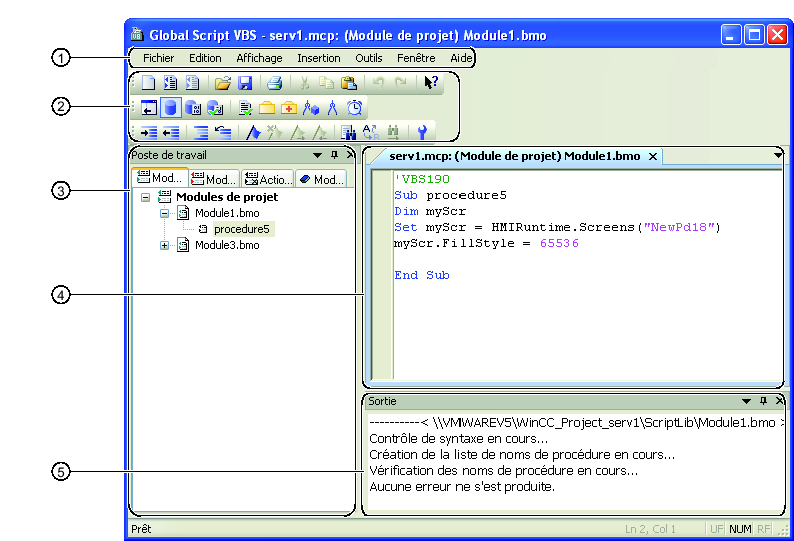 L diteur Global Script WinCC V7.5 SP1 Scripting VBS ANSI C